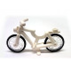 Part 4719c02 White Bicycle, Complete Assembly (1-Piece Wheels) 